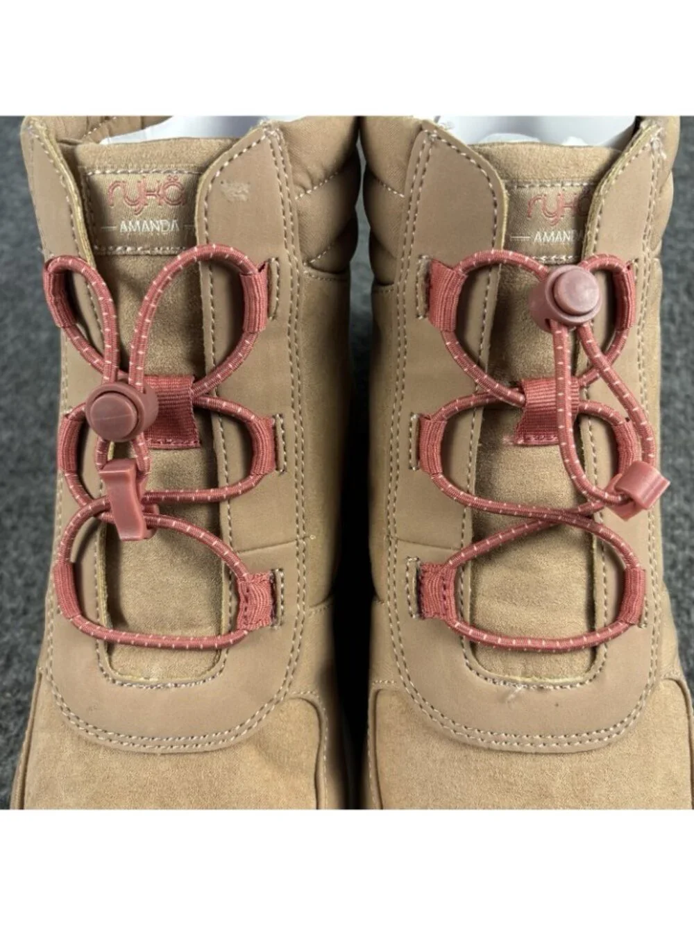 Ryka Amanda Women’s US 10W Wide Tan Mid Top Hiking Boots Comfort New Without Box